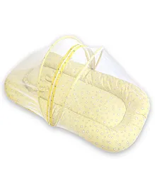 The Mom Store Baby Mosquito Net Portable Bed- Yellow Stars