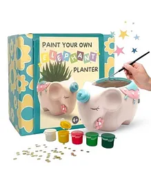 Craftopedia  Paint Your Own Elephant Planter- Assorted color