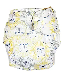 haus & kinder Roarsome Freesize Reusable Baby Cloth Diaper Roarsome - Yellow