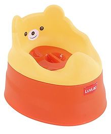 LuvLap 2-in-1 Potty Training Seat for 1+ Year Child, Detachable Potty Bowl, Suitable for Boys & Girls (Orange & Yellow), Plastic