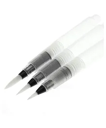 Kunya Water Coloring Brush Pens, Set of 3 Brush Tips for Watercolor Painting  - White