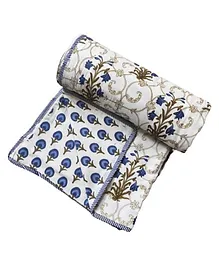 Aashirwad Reversible 3 Layered Pure Cotton Printed Single Bed Dohar - Muticolour