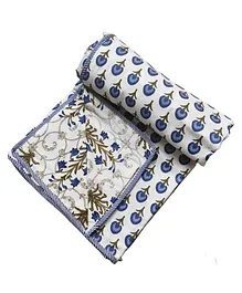 Aashirwad Reversible 3 Layered Pure Cotton Printed Single Bed Dohar - Muticolour