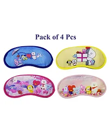 Asera BTS Theme Sleeping Mask Pack of 4 - Multicolor