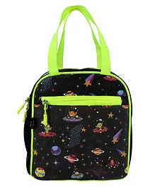 Smily kiddos joy Lunch Bag- Alien theme - Black
