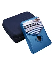 SYGA Thumb Piano Kalimba 17 Tone Keys Finger Musical Instrument Retro Butterfly Flower with Protective Case  - Sapphire Blue