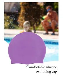 PASSION PETALS Silicone Swimming Cap - Purple