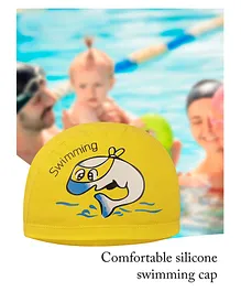 PASSION PETALS PU Swimming Cap -Yellow