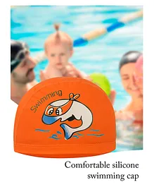 PASSION PETALS PU Swimming Cap - Orange