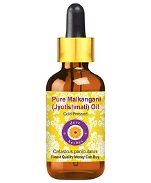 Pure Malkangani Jyotishmati Oil Celastrus Paniculatus With Glass Dropper Natural Therapeutic Grade Cold Pressed -10ml
