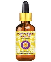 Pure Pumpkin Seed Oil Cucurbita Pepo With Glass Dropper Natural Therapeutic Grade Cold Pressed -10 ml