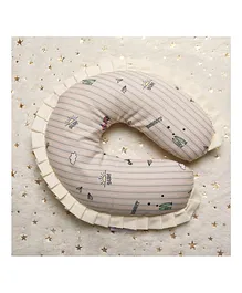 Enfance Nursery U Shaped Neck Support Pillow Sun Print - Cream