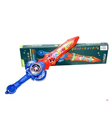 WOW Toys Delivering Joys of Life Electric Transparent Mechanical Gear Space Sword for Kids with Music & Lights (Colour May Vary)