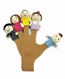 HAPPY THREADS Crochet Family Finger Puppet - Pack of 5