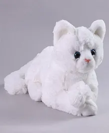 Wild Republic Paws Cat Soft Toy White- Length 53 cm