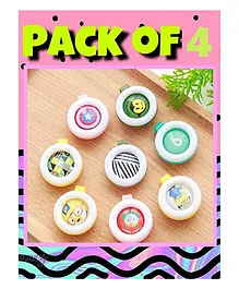 Boxot Impex Reusable Mosquito Repellent Badge Pack of 4 (Color and Design May Vary)