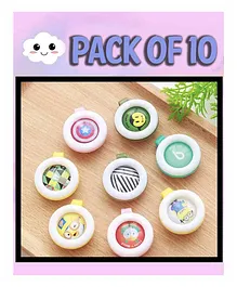 Boxot Impex Reusable Mosquito Repellent Badge Pack of 10 - (Colors May Vary)
