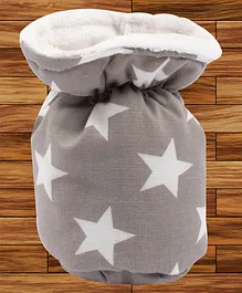 Mittenbooty Baby Bottle Cover Textile Small Star Print-Grey