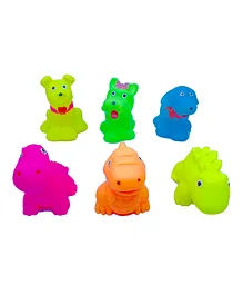Korbox Squeezy Mix Dog & Diano Toys Pack of 6 - (Colour May Vary)