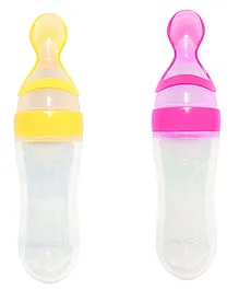 Vparents food Feeding Spoon with Squeezy Food Grade Silicone Feeder Bottle For Infant Baby -  90 ml