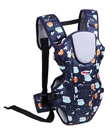 Chinmay Kids 3 Way Baby Carrier With Detachable Bib & Head Cushion Ergonomic Multi Functional Baby Carrier Dark Blue Back Carry