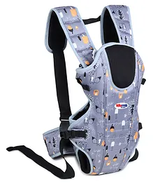 Chinmay Kids 3 Way Baby Carrier With Detachable Bib & Head Cushion Ergonomic Multi Functional Baby Carrier Grey Back Carry