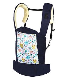 Chinmay Kids 3 Way Baby Carrier With Detachable Bib & Head Cushion Ergonomic Multi Functional Baby Carrier Dark Blue Back Carry