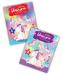 Sparkling Unicorn Copy Coloring Books Set of 2 - English