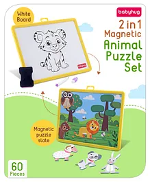 Babyhug 2 in 1  Magnetic Animal Puzzle Set- Multicolor