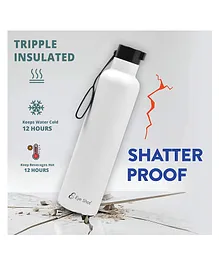 EyeShot Silica Vacuum bottle & Thread Cap White - 750 ml