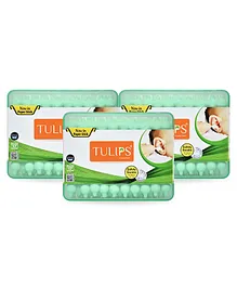 Tulips Paper Sticks Safety Cotton Ear Buds with Eardrum Protection Pack of 3