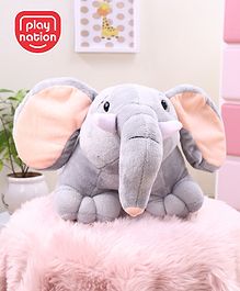 Play Nation Baby Elephant Soft Toy Grey - Height 23 cm