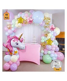 Puchku Party Decoration Balloons Unicorn Theme - Pack of 60