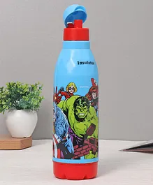 Mavel Avengers Theme Insulated Water Bottle Blue - 600 ml