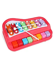 FunBlast Xylophone Hand Knock Piano Toy Musical Instrument - Red