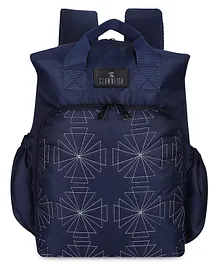 The Clownfish Mommy & Me Series Polyester Multipurpose Diaper Bag with Bottle Organizer & Changing Mat Sheet - Midnight Blue