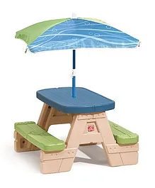 Step2 Sit & Play Picnic Table with Umbrella - Blue