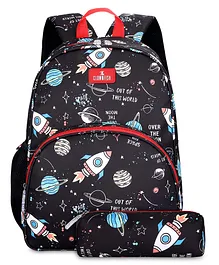 The Clownfish Polyester Cosmic Critters School Bag- 15.3 Inches (Color and Print may vary)