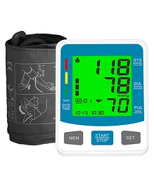 Ozocheck Automatic Digital Blood Pressure Monitor with Intellisense Technology & Cuff Wrapping Guide Accurate Measurement - White