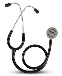 Ozocheck Lightweight Stethoscope with Stainless Steel Frame - Black