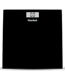 Ozocheck Digital Weighing Scale with Glass Top - Black