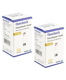 Ozocheck Easy Touch Meter Test Strips Pack of 2 - 50 Stripes Each