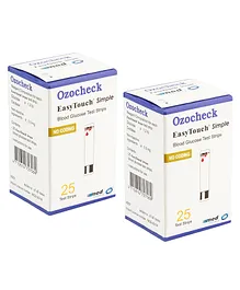 Ozocheck Easy Touch Meter Test Strips - Pack of 2 - 25 Stripes Each