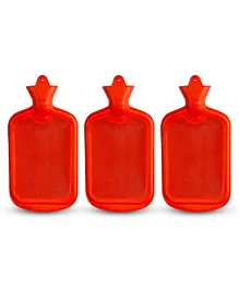 Ozocheck Premium  Non-Electric Hot Water Bag Pack of 3 - Red