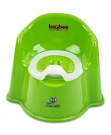 Baybee Potty Seat for Kids Baby Potty Training Seat Chair with Closing Lid and Removable Tray Toilet Seat for kids with Back Support - Green