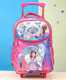 Disney Sofia The First Kids Trolley School Bag Pink - 19.4 Inches