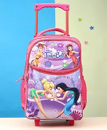 Disney Tinker Bell Trolley School Bag Pink - Height 18 Inches (Design May Vary)