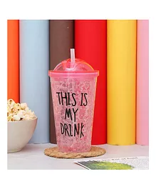 The Procure Store This is My Drink Printed Sippers-Pink