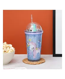 The Procure Store Unicorn Printed Sippers Purple - 500 ml