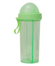 The Procure Store Multipurpose Dual Sippers Transparent Bottle - Green